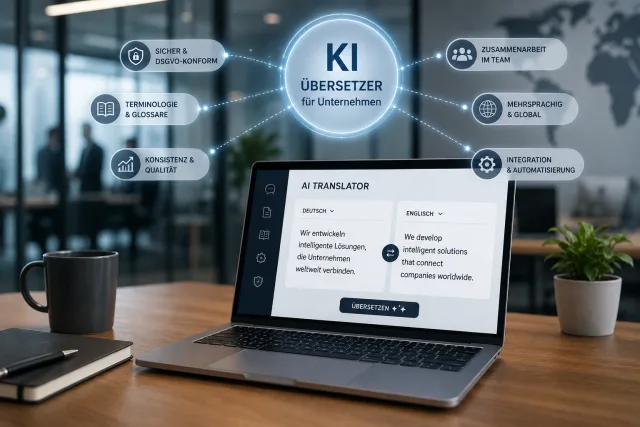 KI-Übersetzer für Unternehmen mit Terminologie, DSGVO-konformen Prozessen und automatisierten Übersetzungsworkflows